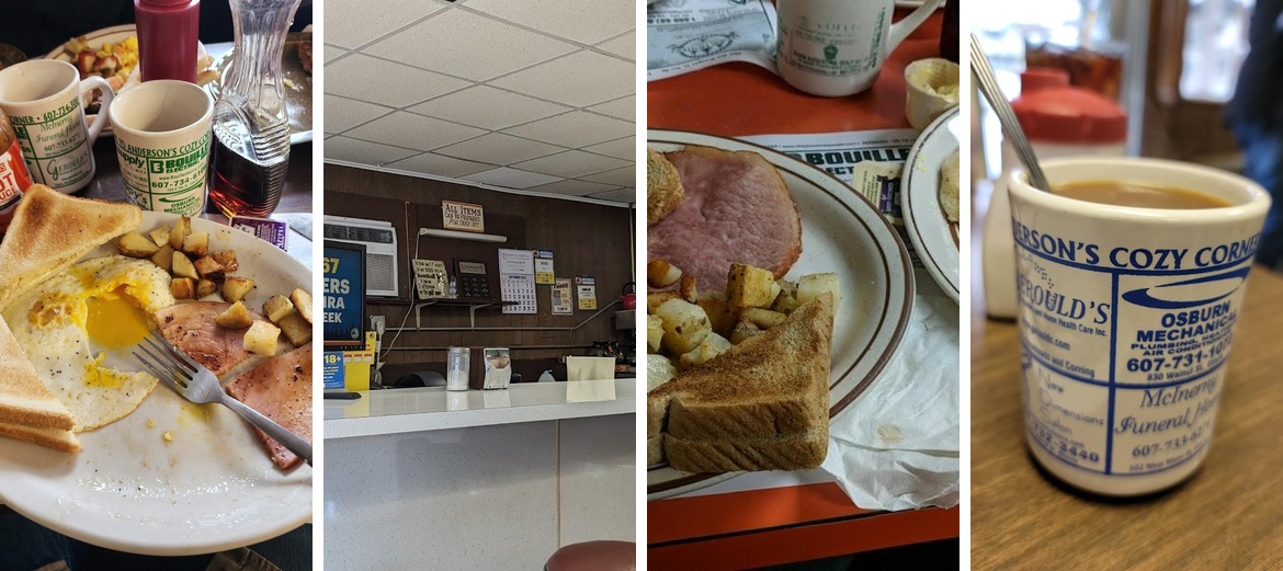 Anderson's Cozy Corner Menu